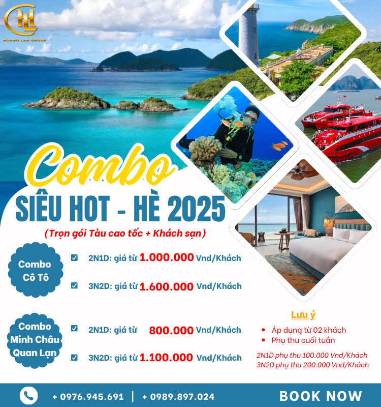 Combo Du Lịch Quan Lạn – Minh Châu Hè 2025 | Trọn Gói Tàu Cao Tốc + Khách Sạn Giá Siêu Ưu Đãi
