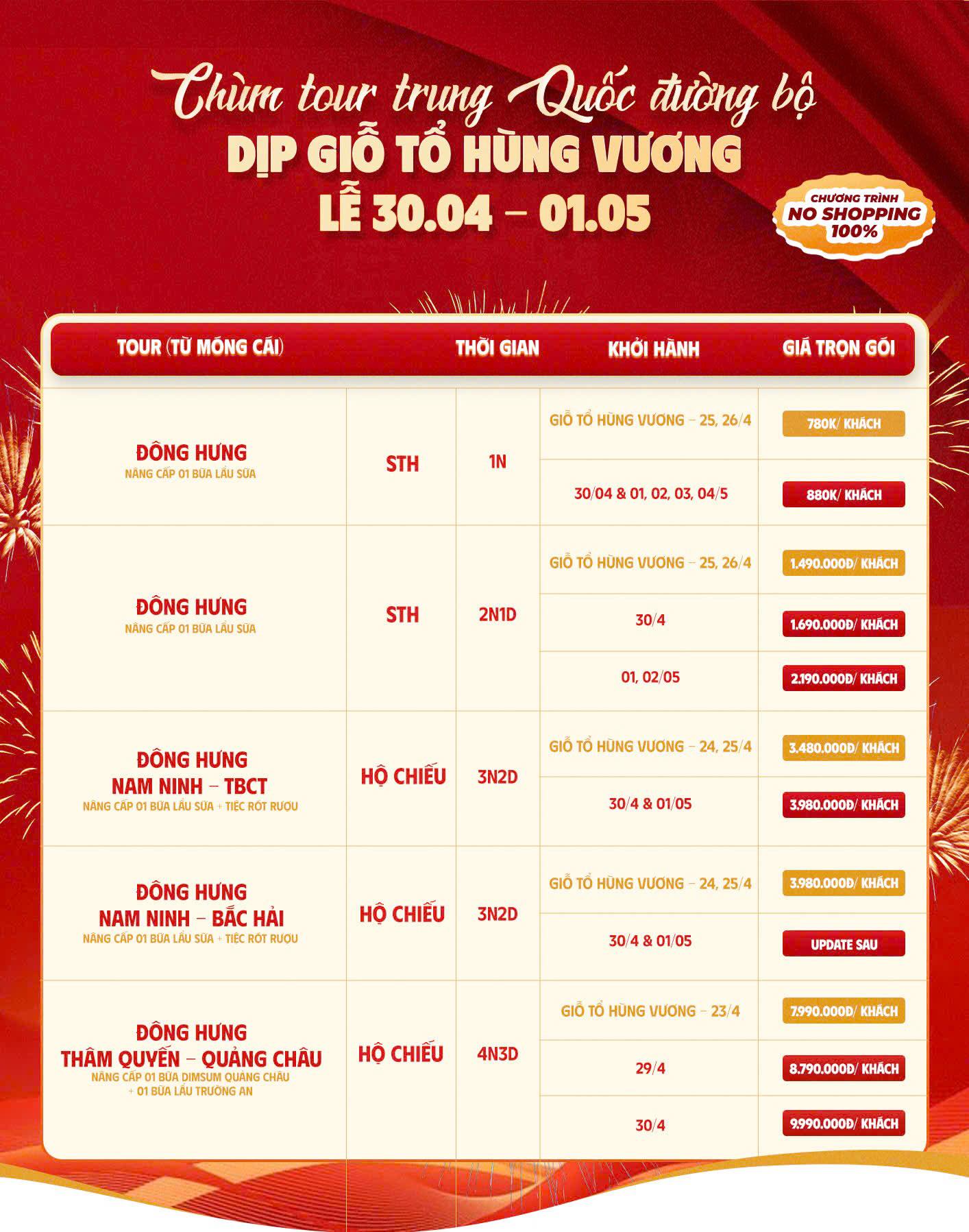 Đông Hưng dịp Lễ 30/4-1/5